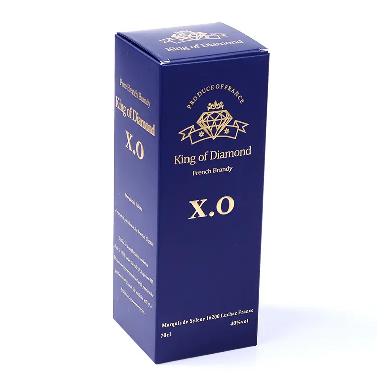 Custom Gold Stamping Luxury Folding Paper Wine Boxes 2