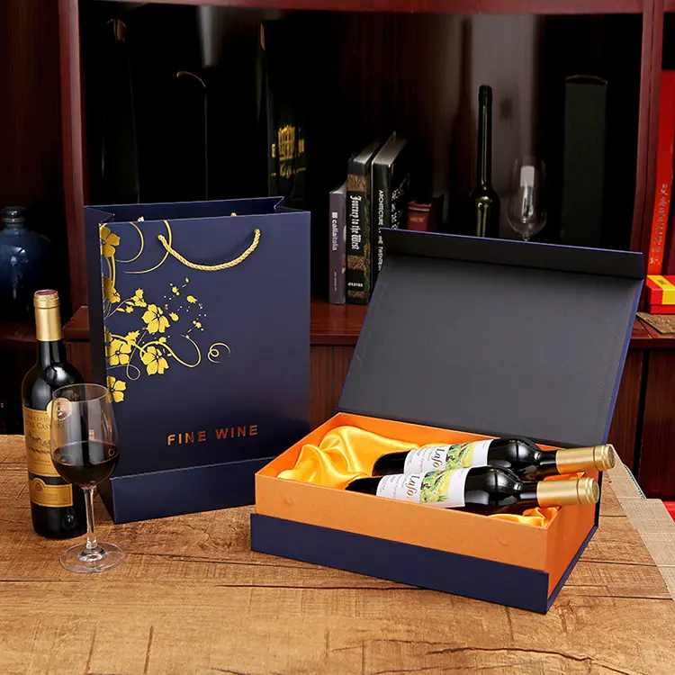 Folding Box Wine Magnetic Foil Rigid Boxes 2
