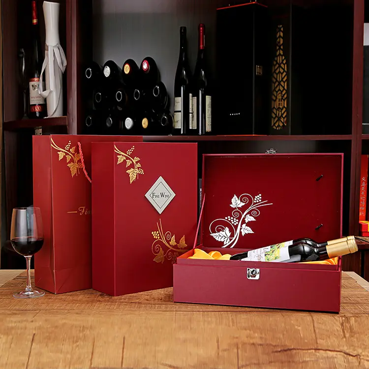Folding Box Wine Magnetic Foil Rigid Boxes 3