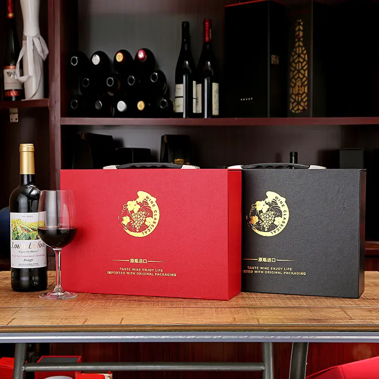 Folding Box Wine Magnetic Foil Rigid Boxes 4