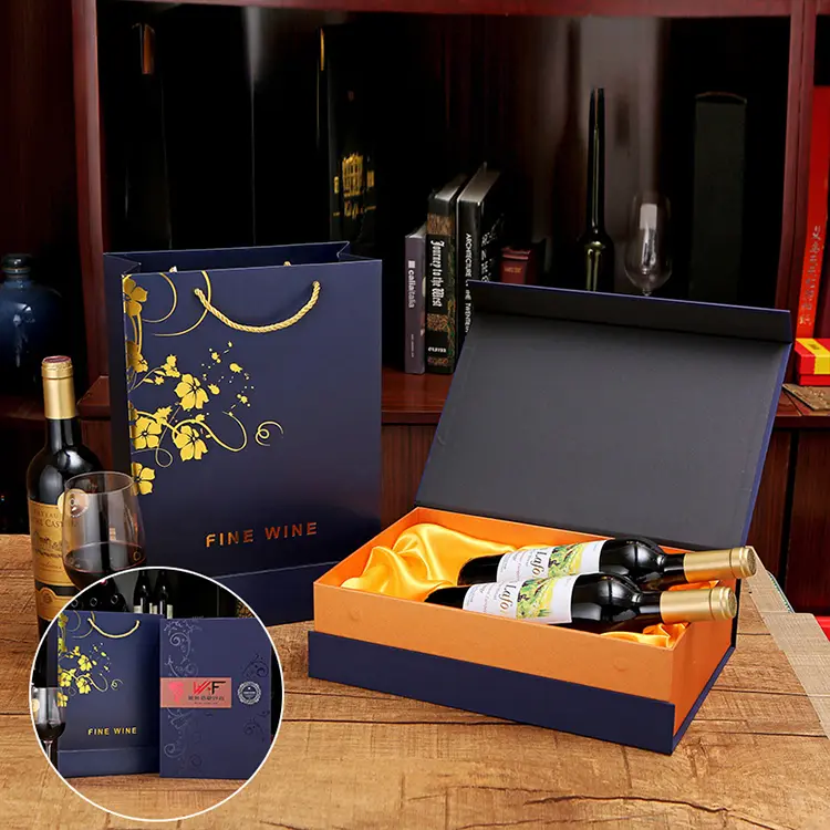 Folding Box Wine Magnetic Foil Rigid Boxes 8