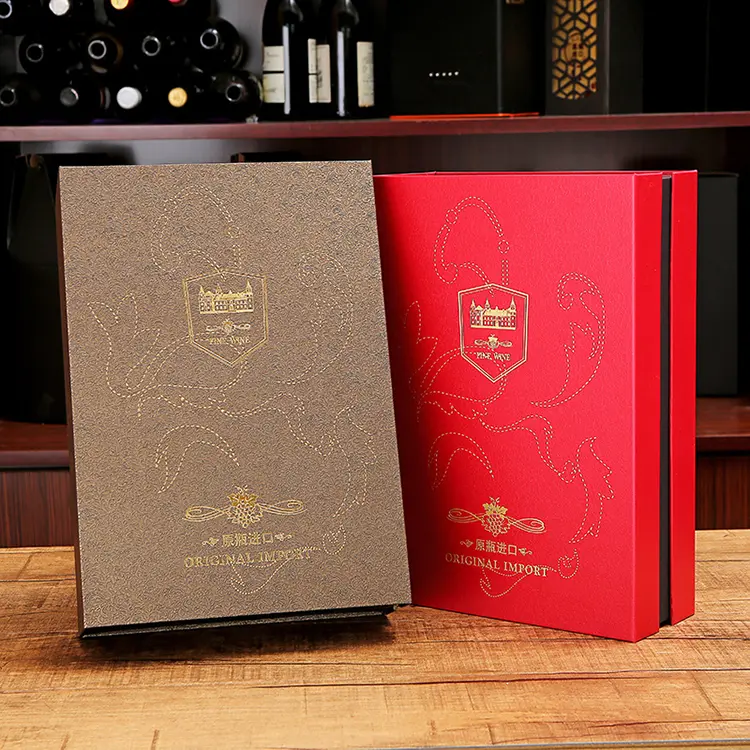 Folding Box Wine Magnetic Foil Rigid Boxes 9