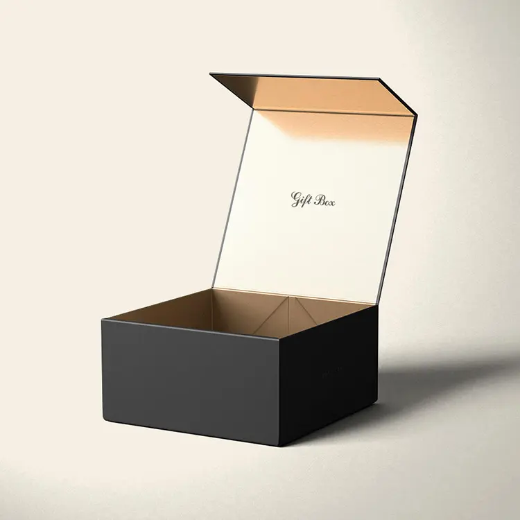 Magnetic Gold Black Gift Box 2