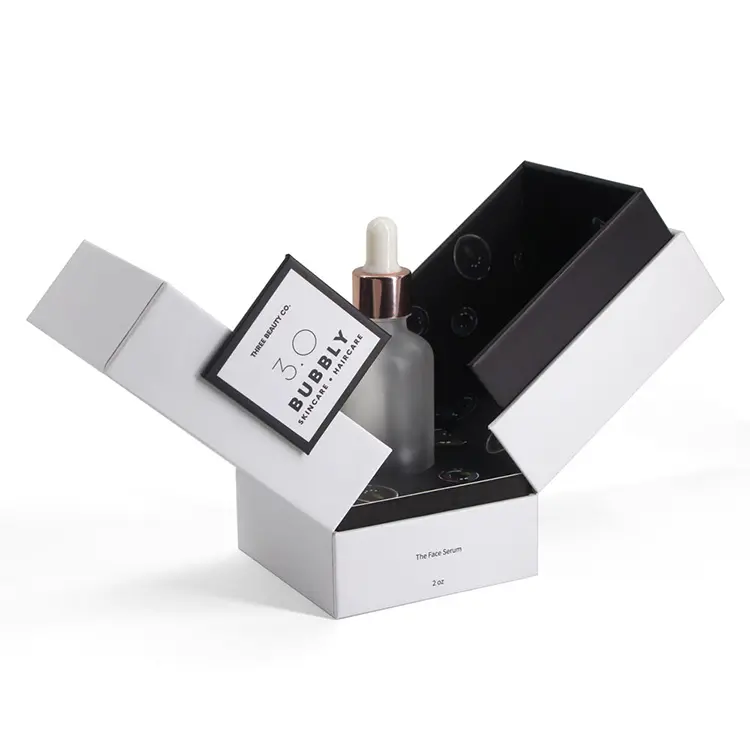 White Packaging Box Double Door Perfume Gift Box With Logo 2