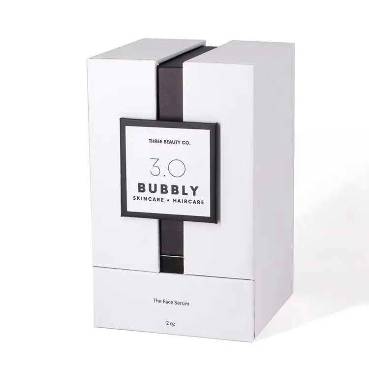 White Packaging Box Double Door Perfume Gift Box With Logo 3