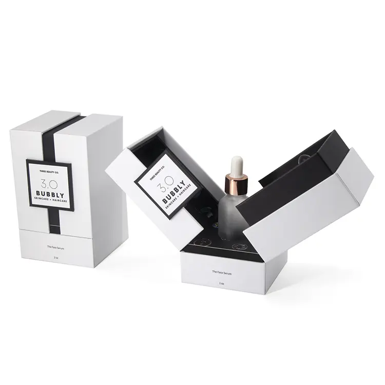 White Packaging Box Double Door Perfume Gift Box With Logo 4