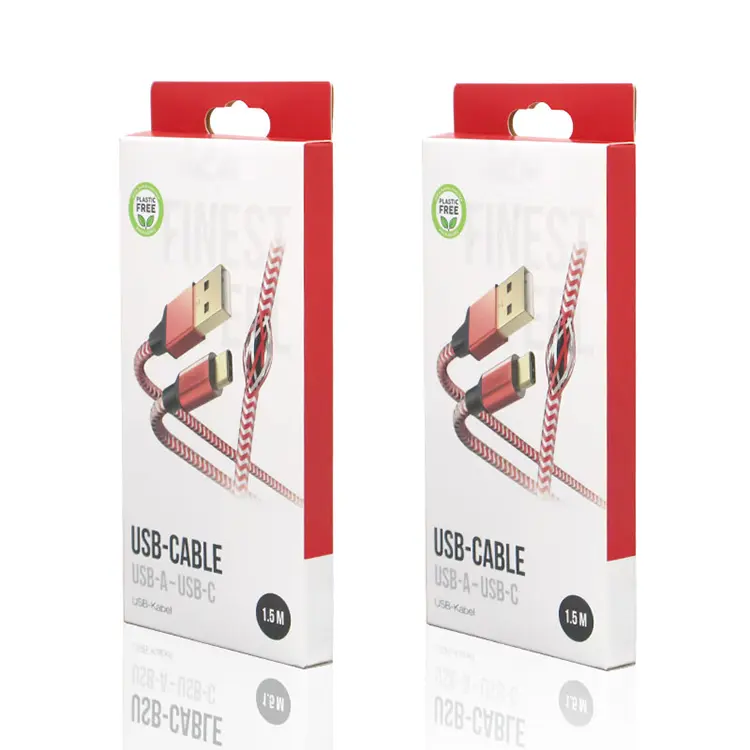 Usb Cable Packaging Box With Logo Print 2