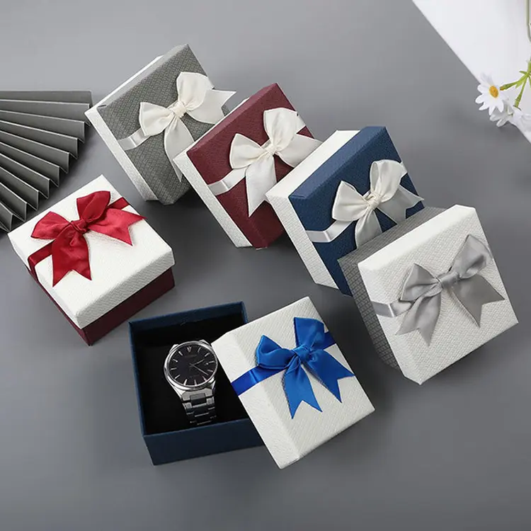 Gift Box With Bow For Watch Jewelry 3