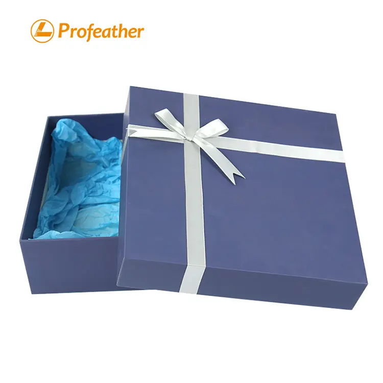 Minimalist Blue Gift Box With Lid 5