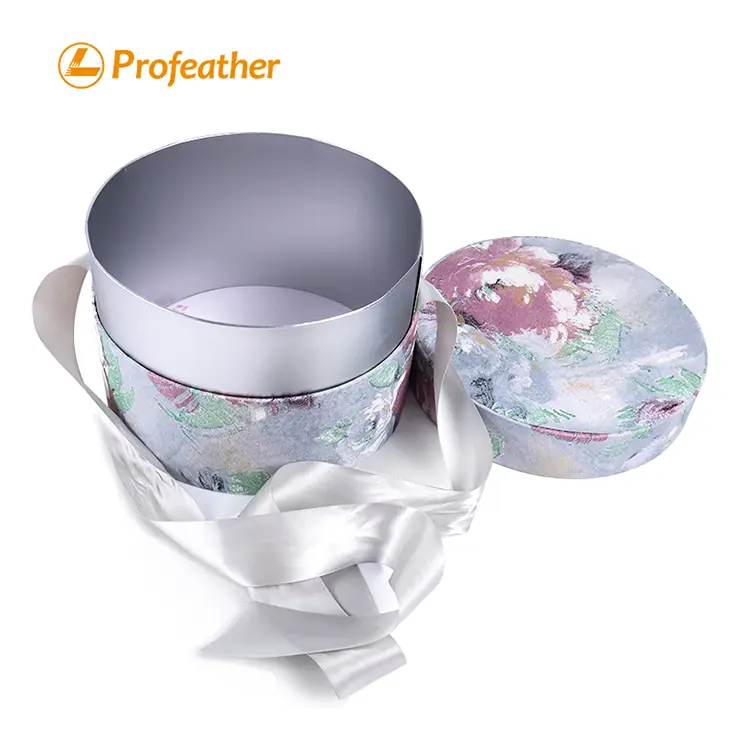 Round Candy Gift Box With Ribbon 5