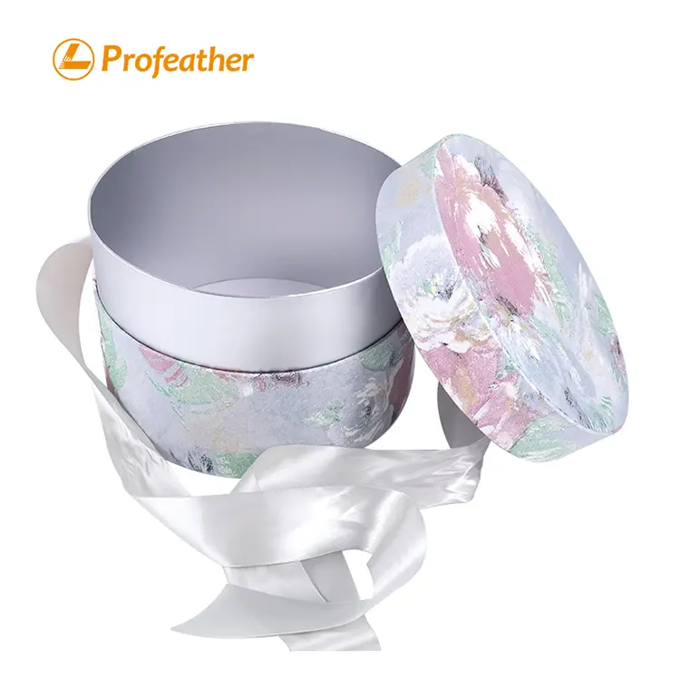 Round Candy Gift Box With Ribbon 6