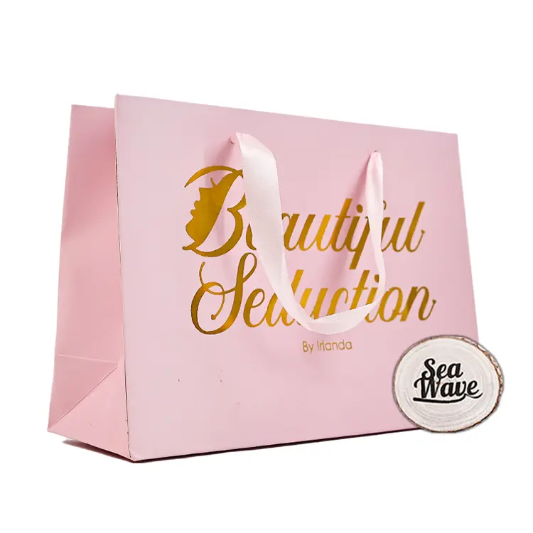 Pink Gold Foil Gift Bags 1