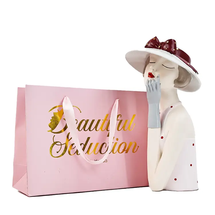 Pink Gold Foil Gift Bags 4