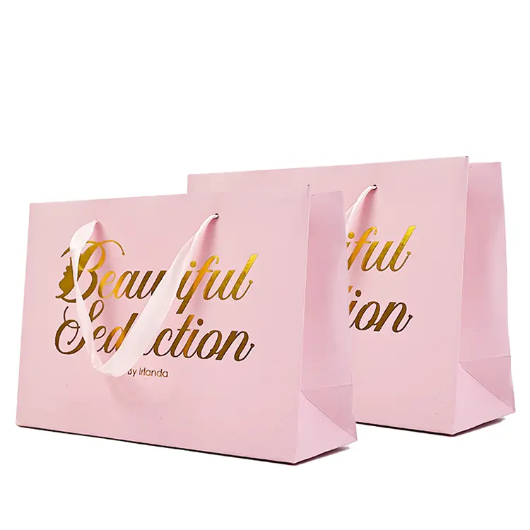Pink Gold Foil Gift Bags 6