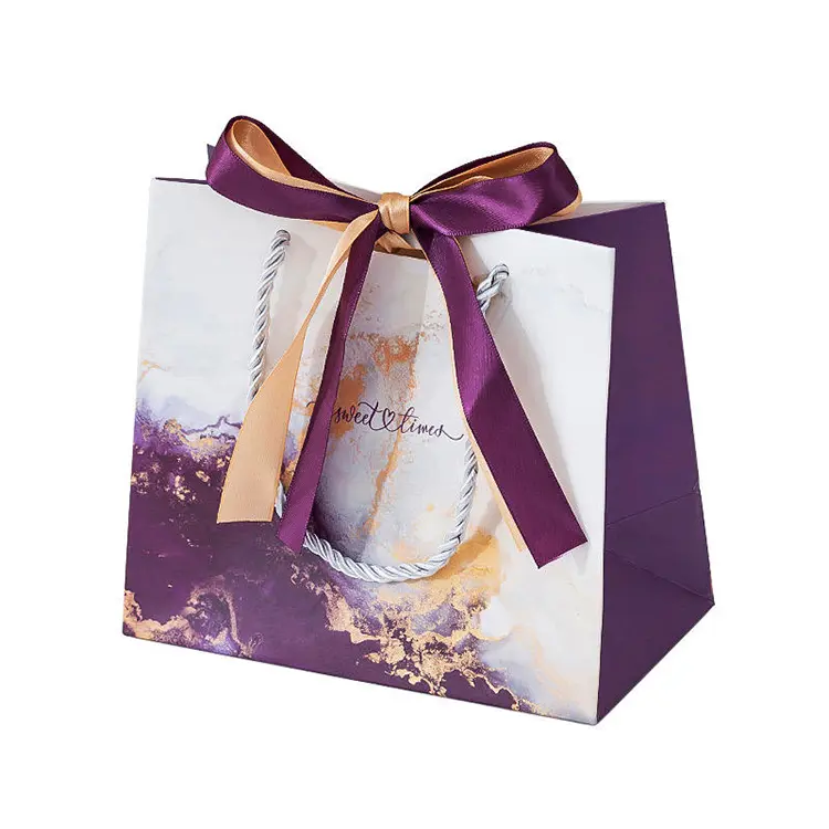 Purple Marble Gift Bags 1